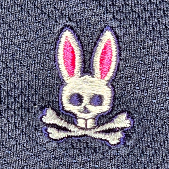 PSYCHO BUNNY Polo Shirt ~ Dark Navy ~ SIZE 6 (L) ~ Short Sleeve - Picture 3 of 8